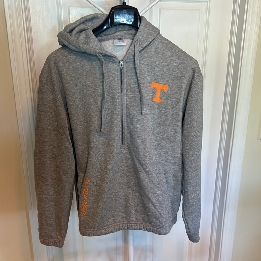 Gray and Orange Athletic Sweatshirt